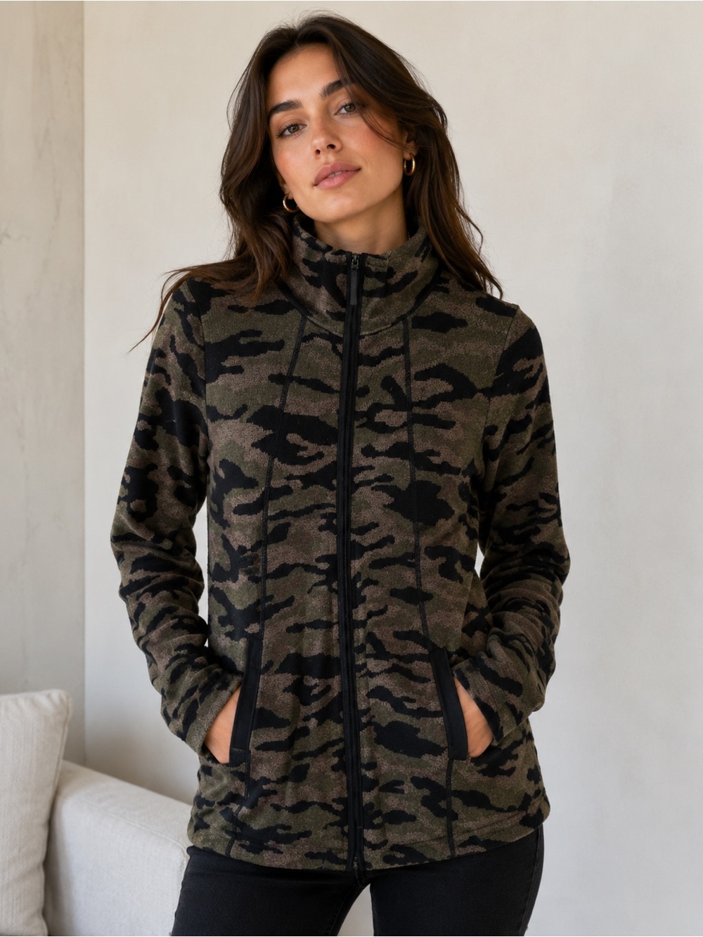 Camouflage Zip-Up Jacket